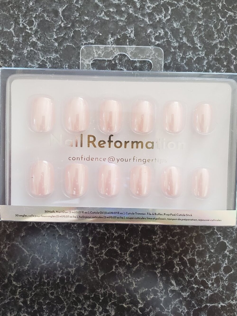 Nail Reformation ! Light pink, short square Nails